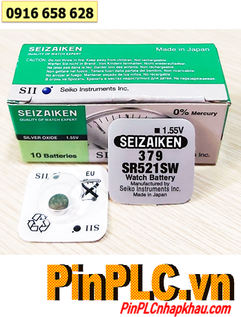 Seizaiken SR521SW-Pin 379, Pin đồng hồ 1.55v Seizaiken SR521SW Pin 379 (Xuất xứ Nhật)